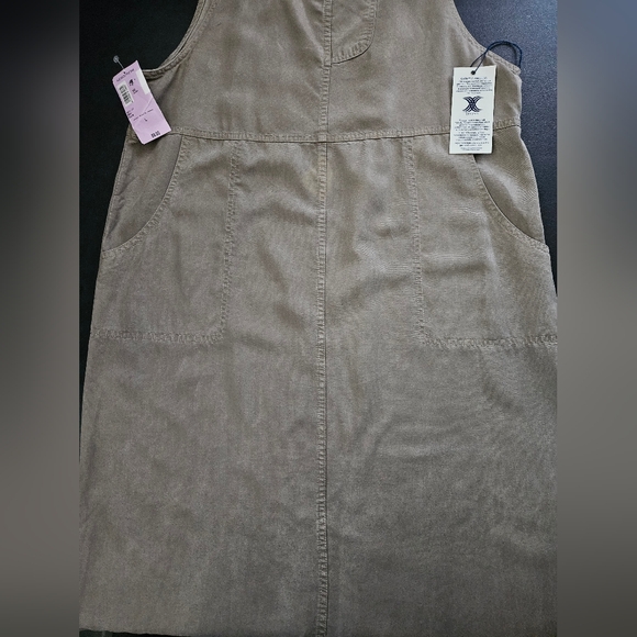 NWT - AKS Amy K Su Tencel/Lyocell Drab Green Maxi Jumper Dress - Size L - Picture 10 of 11